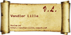 Vendler Lilla névjegykártya
